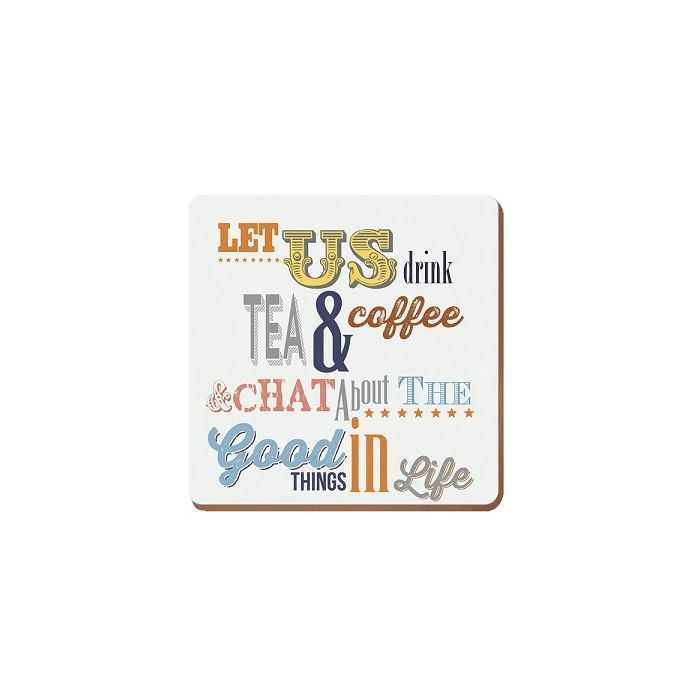 Tea, Coffee & Chat Drinks Coaster