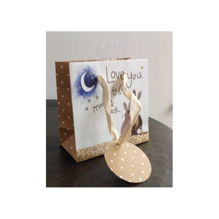 Love You To The Moon And Back Small Gift Bag by Alex Clark 
