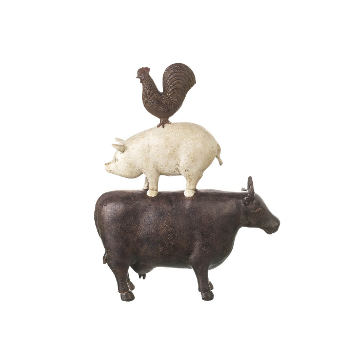 Cow Pig chicken Ornament