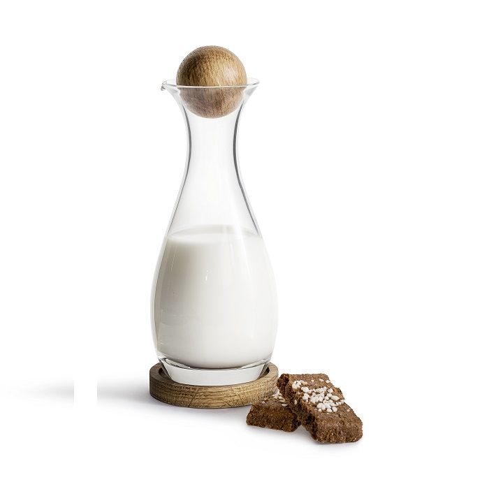 Sagaform Oak Top Milk Bottle
