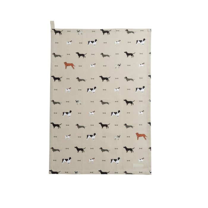 Woof! Tea Towel by Sophie Allport