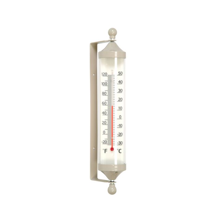 Small Fair Isle Wall Mounted Tube Thermometer in Clay 