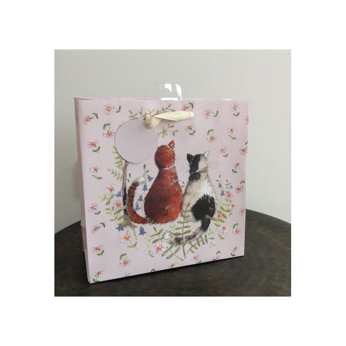 Two Cats Medium Gift Bag by Alex Clark 