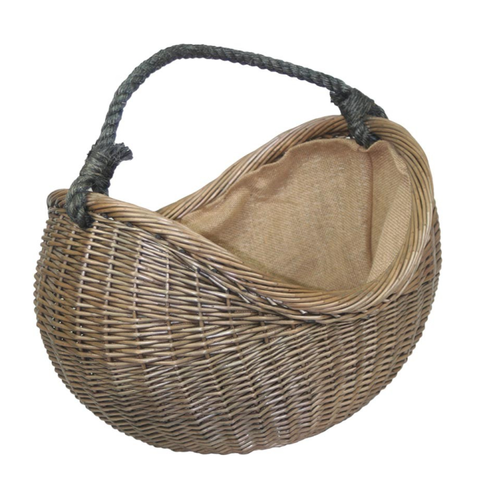 Antique Wash Rope Handled Carrying Basket 