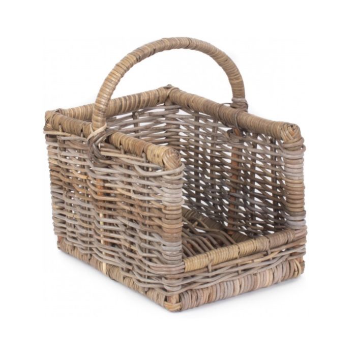 Small - Rattan open ended log basket 